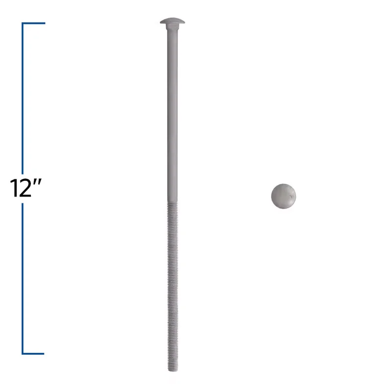 3/8 X 12" CARRIAGE GALVANIZED BOLT