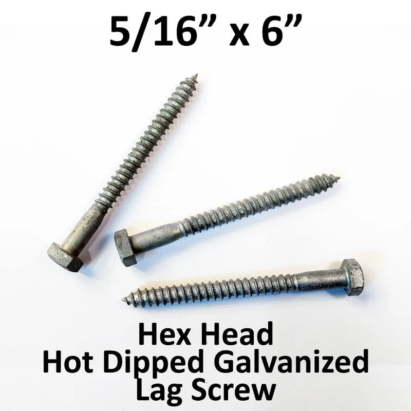 5/16 X 6" HEX LAG SCREWS