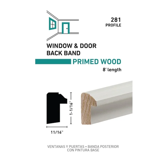 11/16 X 1-1/8 BACK BAND PRIMED