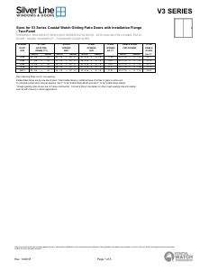 Size Grid – V3 Series Coastal Watch Gliding Patio Doors (...